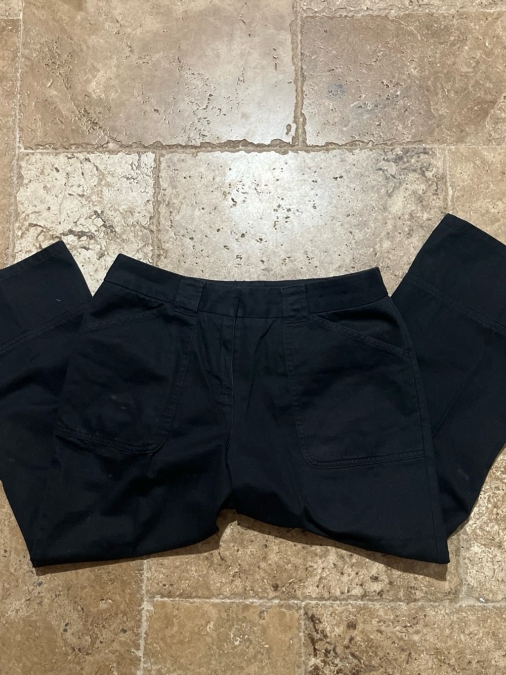 Geoffrey Beene Black Women's Capris with Front Patch Pockets